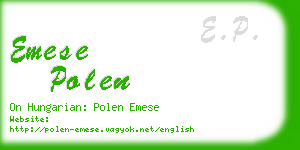 emese polen business card